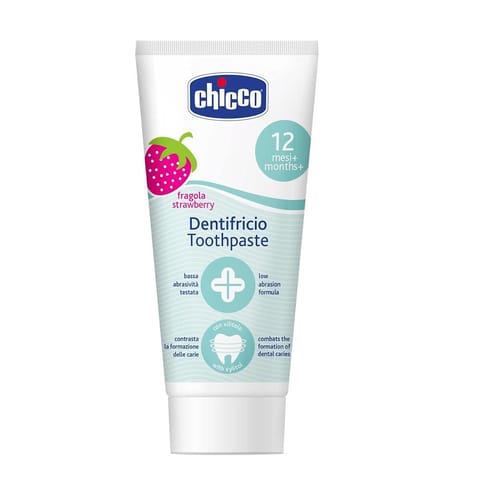 Chicco Toothpaste Strawberry - No Fluoride (12m+) (50gm)