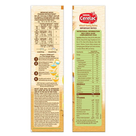 CERELAC WHEAT HONEY DATES 300GM STAGE 3 (NESTLE)