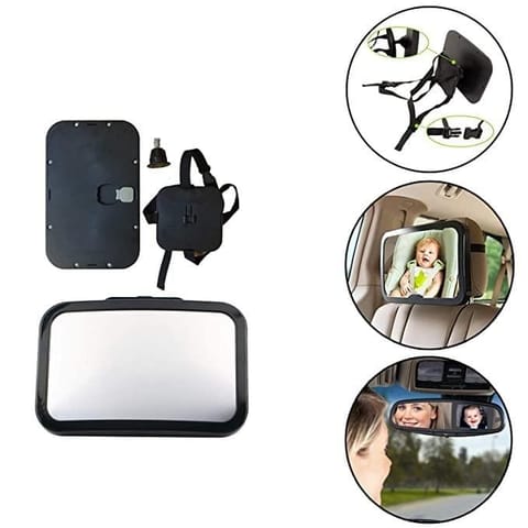 SAFE-O-KID Baby Safety Car View Mirror,360 Degree Combo Set