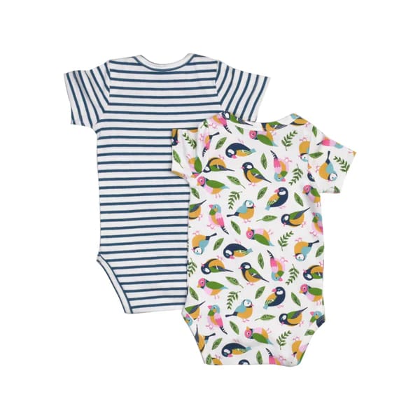 Greendigo Baby Boy Organic Cotton Bodysuits - Hawaiian Dream - Pack of 2