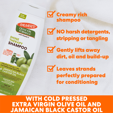 Palmer's Olive Oil Smoothing Shampoo for frizz-prone hari 400ml