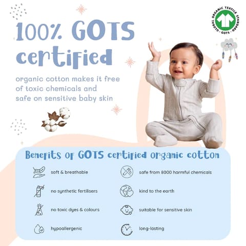 Greendigo Baby Organic Cotton Sleepsuit - Starburst