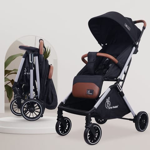 R for Rabbit Street Smart Baby Stroller Pure Black