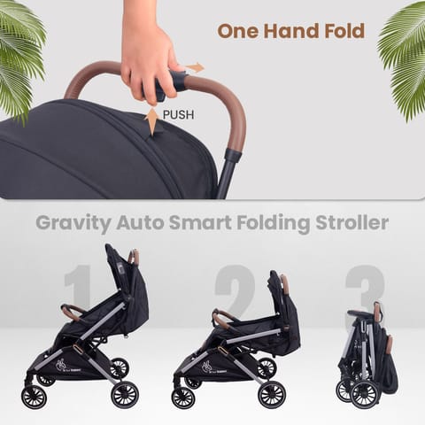 R for Rabbit Street Smart Baby Stroller Pure Black