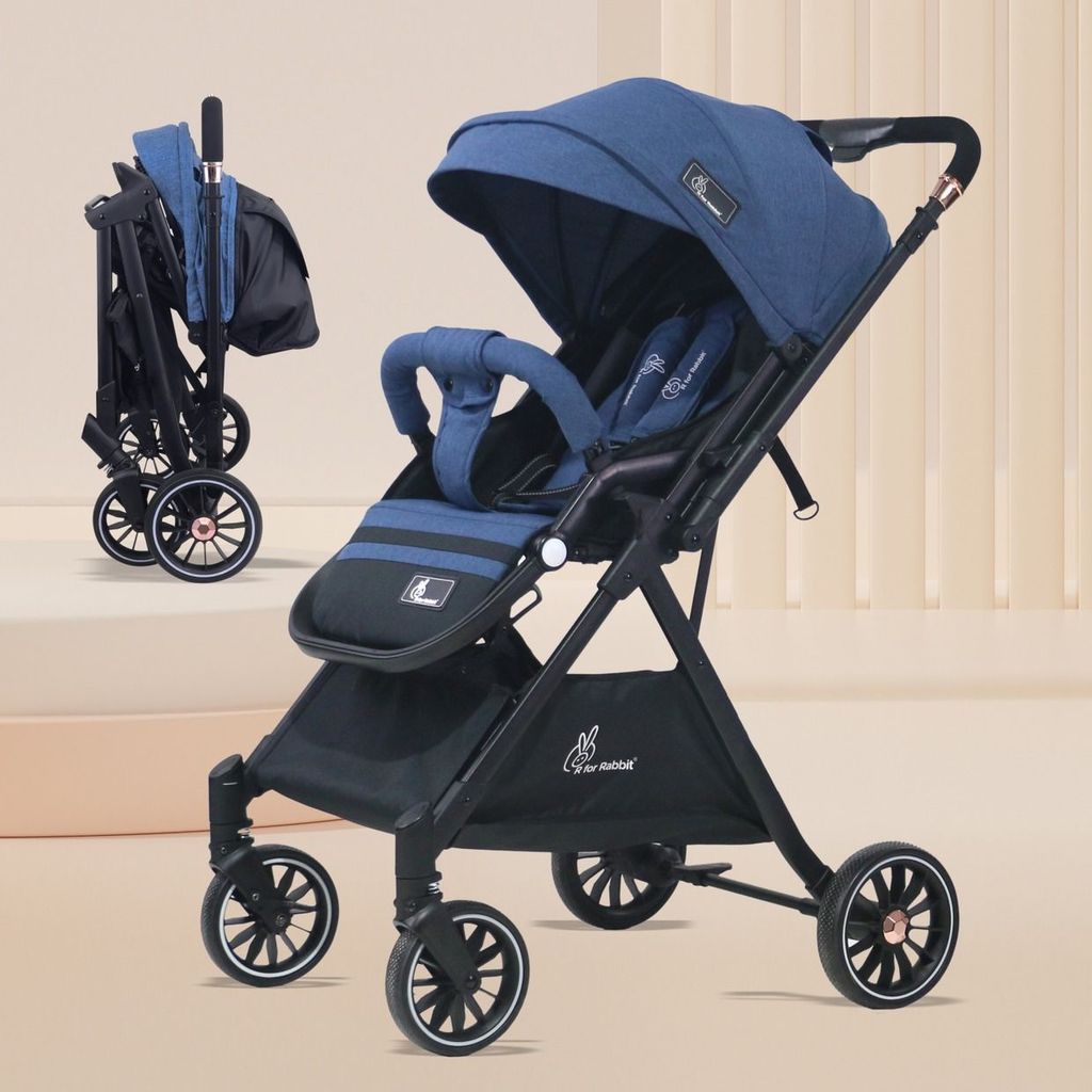 R for Rabbit Street Smart Nova Baby Stroller(Blue Black)