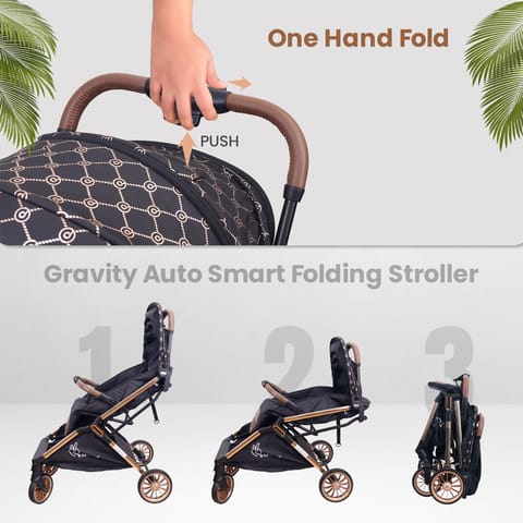 R for Rabbit Street Smart Baby Stroller(Gold Black)