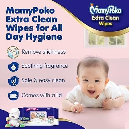 MamyPoko Extra clean wipes with Aloe vera - 72 Wipes (Pack of 3)