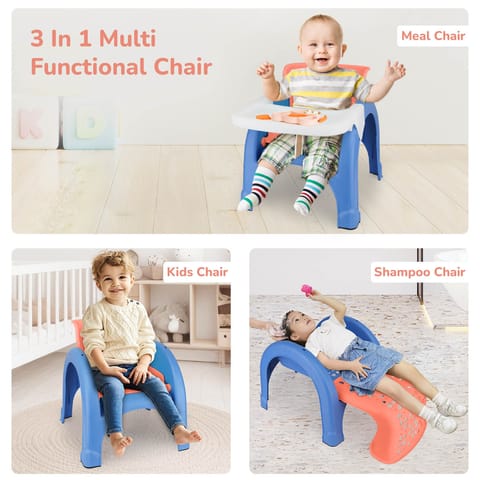 R for Rabbit Jelly Bean 3 In 1 Multi-Functional Kids Chair Orange Blue