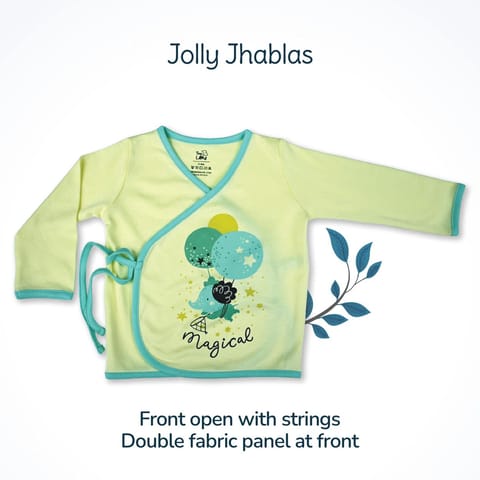 Tiny Lane Adorable & Comfy Sunny Baby Clothing Set - Magical Flite Jhabla, Legging, & Krescent Koala Bib