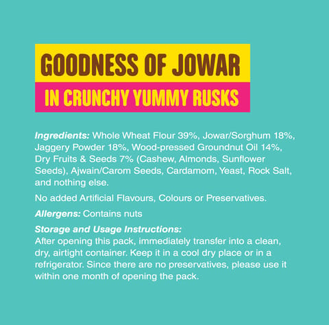 Early foods Jowar Millet Rusk, 230g