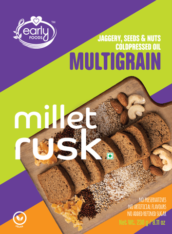 Early foods Multigrain Millet Rusk, 230g