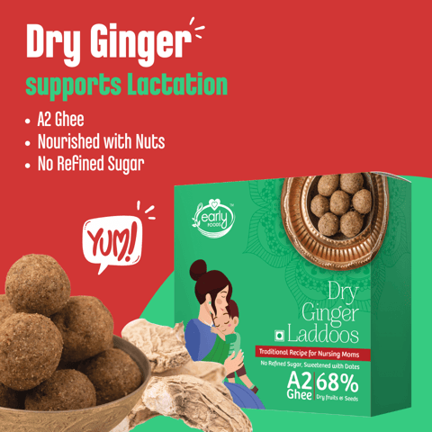 Early foods Dry Ginger A2 Ghee Laddoos, 250g