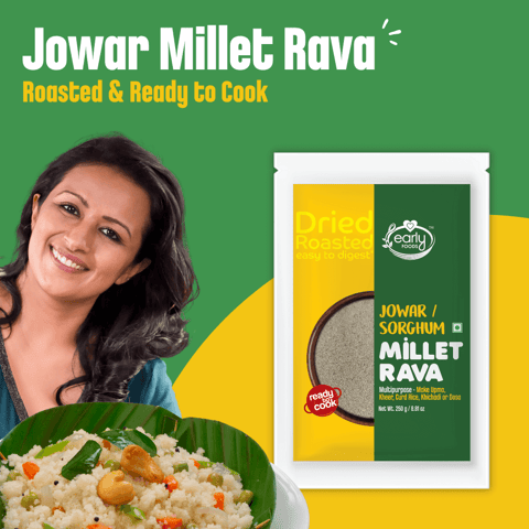 Early foods Jowar Millet Rava, 250g