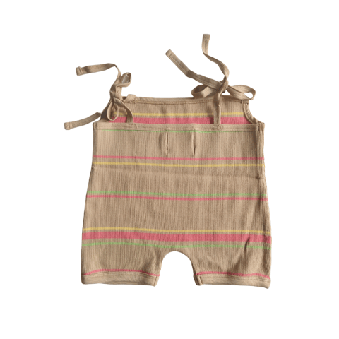 Rustic TonesOrganic Cotton Derby Warm sand Playsuit