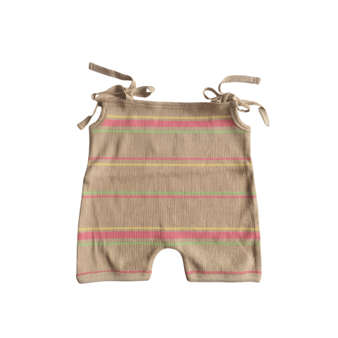 Rustic TonesOrganic Cotton Derby Warm sand Playsuit