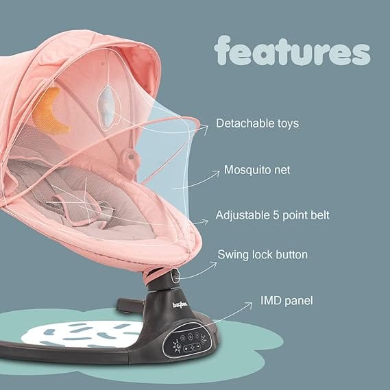 Baybee Premium Automatic Electric Baby Swing Cradle with 