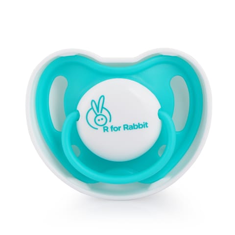 R for Rabbit Apple Pacifier Ultra Soft Silicone Nipple (L) Blue