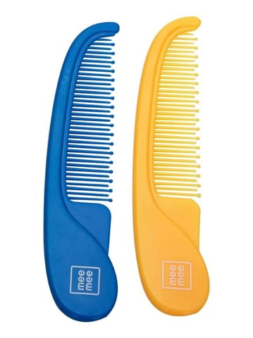 Mee Mee Soft Bristled Comb Set | BPA Free (Easy Grip, Blue Orange)