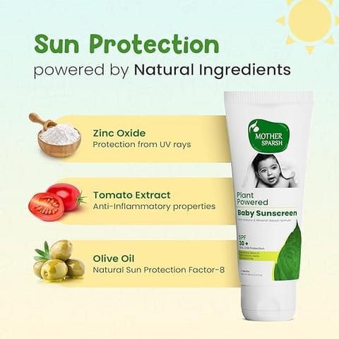 Mother Sparsh Plant Powered Natural Baby Sunscreen Lotion (tube)-100ML