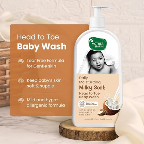 Mother Sparsh Milky Soft Baby Wash 200ml