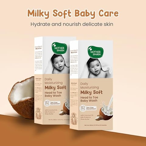 Mother Sparsh Milky Soft Baby Wash 200ml