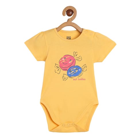 MINI KLUB NEW BORN AND BABY GIRLS GREEN/YELLOW BODY SUIT