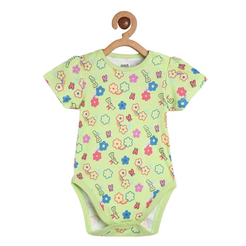 MINI KLUB NEW BORN AND BABY GIRLS GREEN/YELLOW BODY SUIT