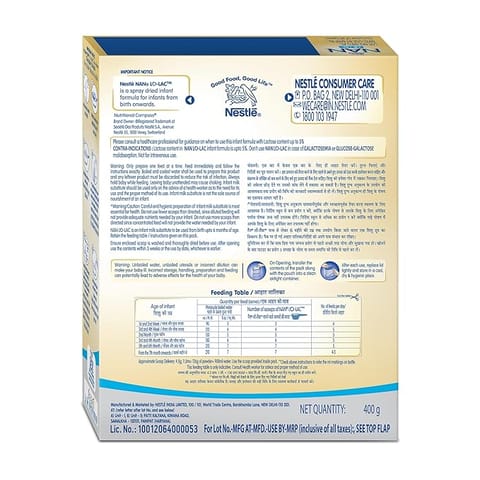 NAN LO-LAC IF BIB POWDER 400GM (NESTLE)