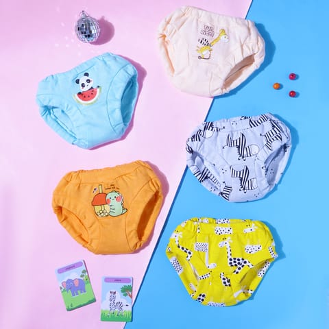 Snugkins 100% Cotton Underwear/Briefs Pack Of 5 - Tiny Tushies