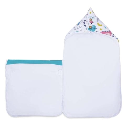 Haus and Kinder 3 in 1 Baby Sleeping Bag and Carry Nest | Cotton Bedding Set for Infants and New Born Baby | Portable and Travel Friendly | 0-6 Months (Mystic Rainbow Tale)