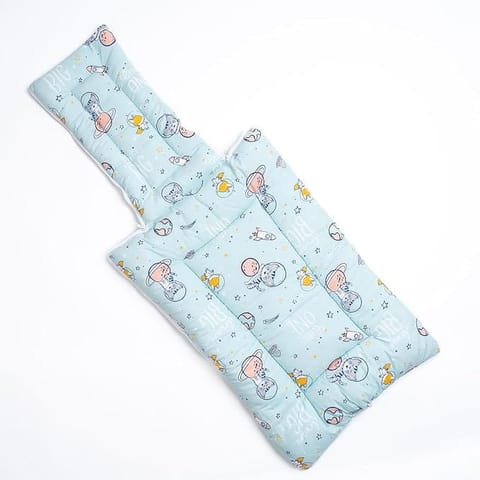 Haus & Kinder 3 in 1 Baby Sleeping Bag & Carry Nest | Cotton Bedding Set for Infants & New Born Baby | Portable/Travel & Skin Friendly | 0-3 Months (Spacewalk)