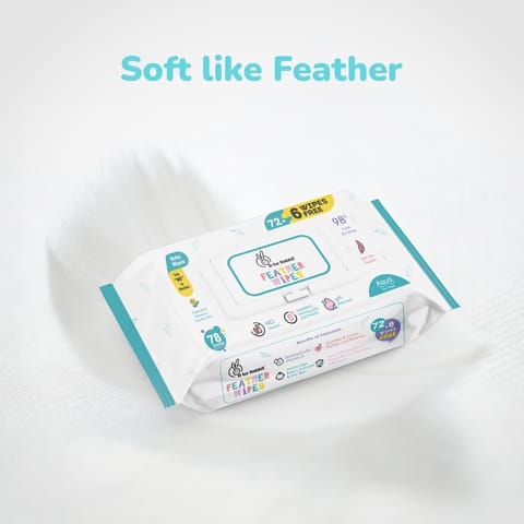 Feather Aqua Wipes - With Calendula Extract (Pack of 1)