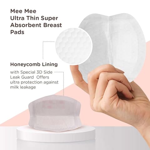 Mee Mee Ultra Thin Super Absorbent Disposable Nursing/Maternity | Breast Feeding Pads/Breast Pads (24 Pads) | New Resealable Pack