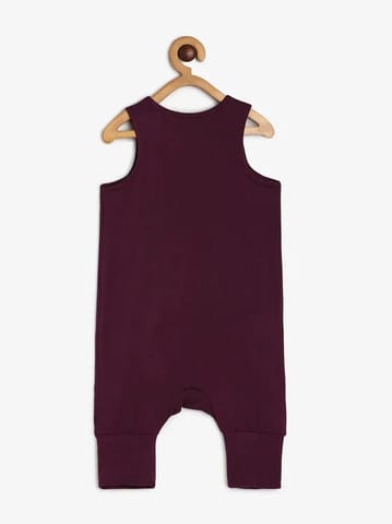 Chayim Baby Lowcrotch Dungaree Set Wine