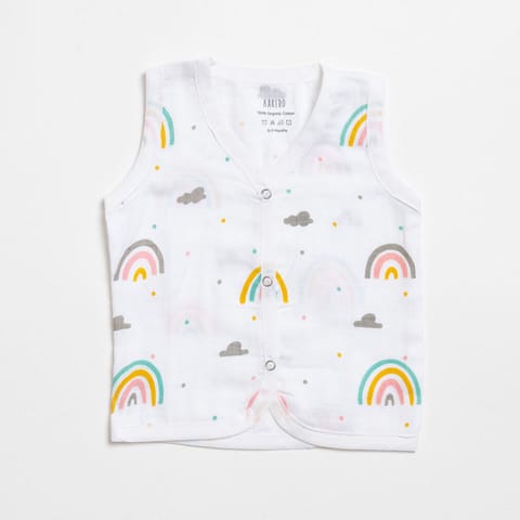 Aariro Muslin Jhabla set - Follow the Rainbow (2 Pcs)