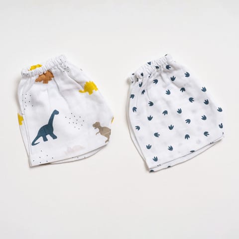 Aariro Muslin Shorts - Little Dino