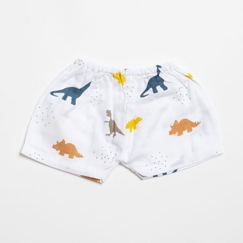 Aariro Muslin Shorts - Little Dino