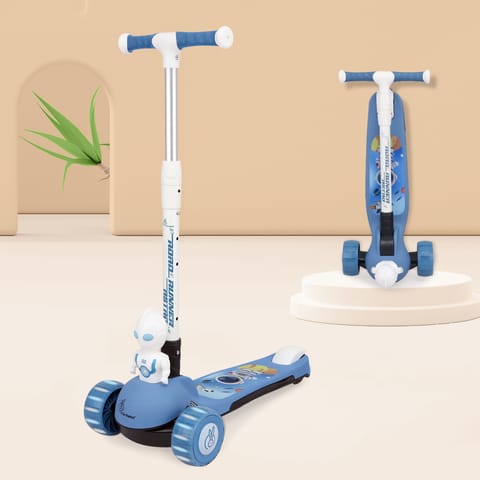R for Rabbit Road Runner Astro Scooter For Kids With PU LED Wheels Blue