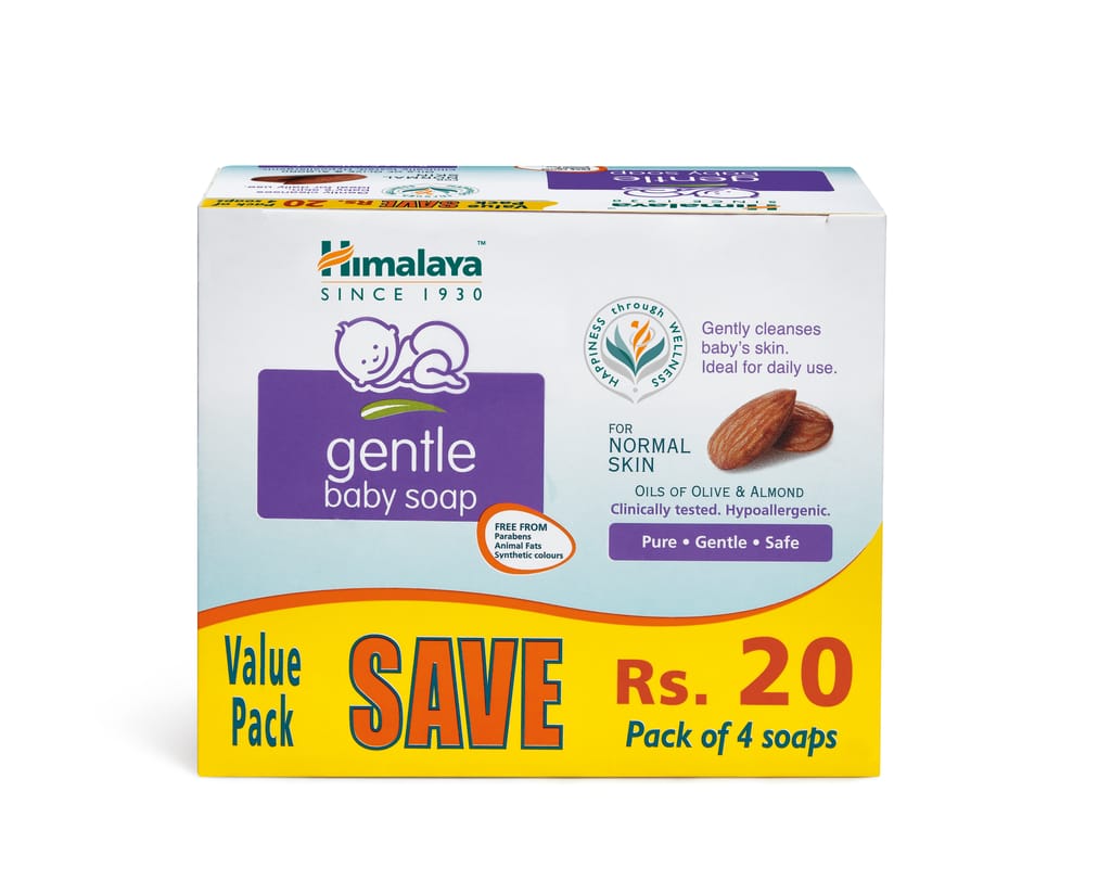 Himalaya GENTLE BABY SOAP VALUE PACK 75gx4 INDIA