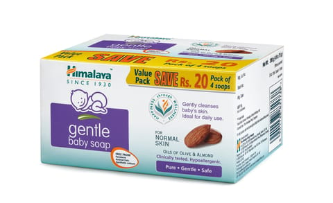 Himalaya GENTLE BABY SOAP VALUE PACK 75gx4 INDIA