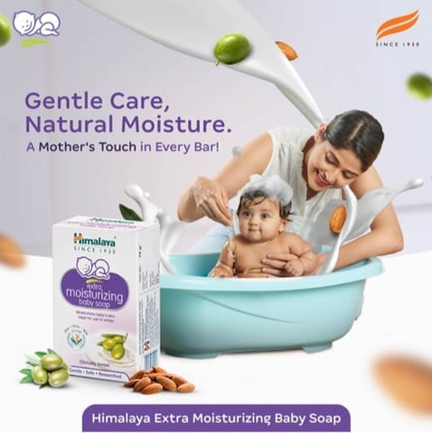 Himalaya EXTRA MOISTU BABY SOAP 125G BUY 2 INDIA