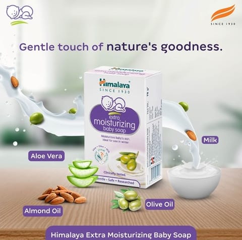 Himalaya EXTRA MOISTU BABY SOAP 125G BUY 2 INDIA