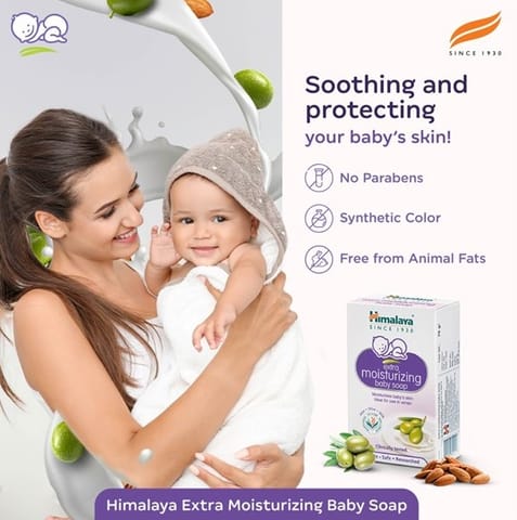 Himalaya EXTRA MOISTU BABY SOAP 125G BUY 2 INDIA