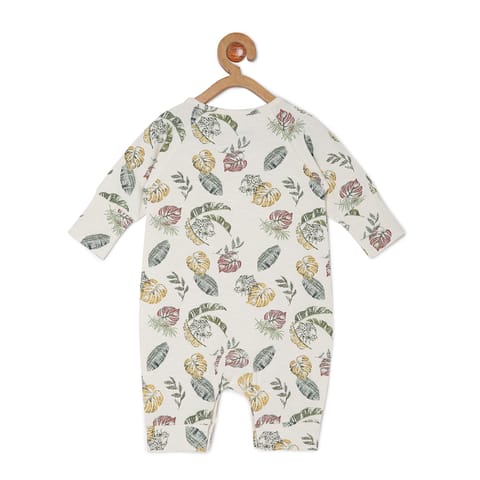 Chayim Printed Sleepsuit Centre front Open till Inside Leg -Off White NB