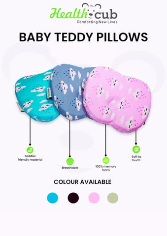 Healthcub TeddyCub Baby Pillow