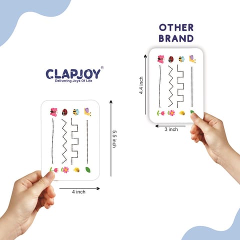 ClapJoy Reusable Flash Cards for Kids|72 Double Sided Early Learning Flash Cards for Kids for Age 2 to 5 Years