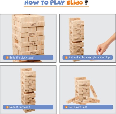 Clapjoy Slido Classic Stacking Game for Kids Ages 5+ Years