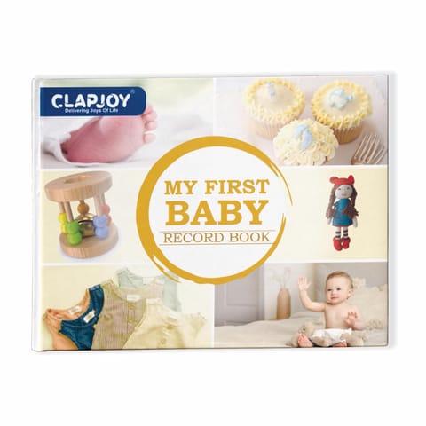 Clapjoy My First Baby Record Book Newborn Journal To Cherish Memories And Milestones Ideal Gift For Expecting Parents and Baby Shower