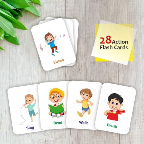 Clapjoy Double Sided Flash Cards for Kids (Z3-Community Helper, Action & 5in1)