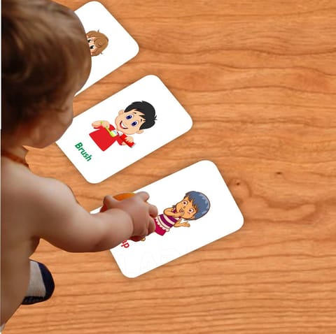 Clapjoy Double Sided Flash Cards for Kids (Z3-Community Helper, Action & 5in1)